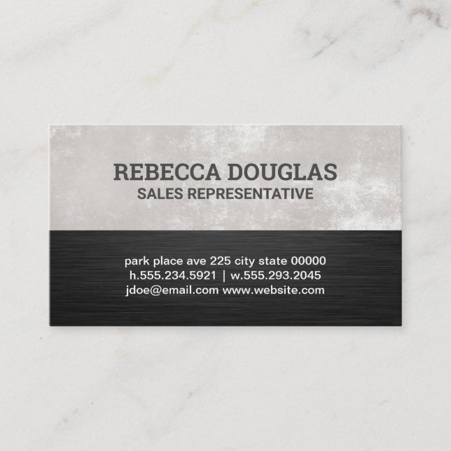 Carte De Visite Texture blanche | Texture noire (Devant)