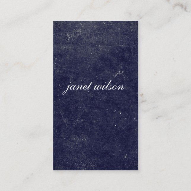 Carte De Visite texture bleue chic (Devant)
