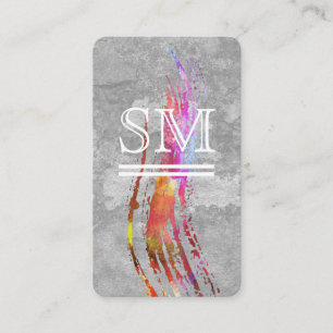 Carte De Visite Texture brossée contemporaine