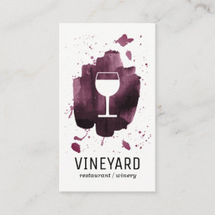 Carte De Visite Texture brossée expressive / Verre à vin