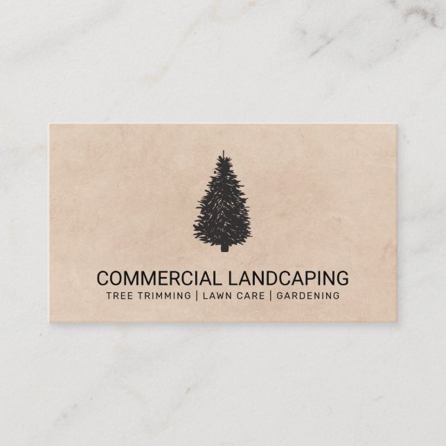 Carte De Visite Texture Brown | Arbre | Jardinage | Paysage (Devant)
