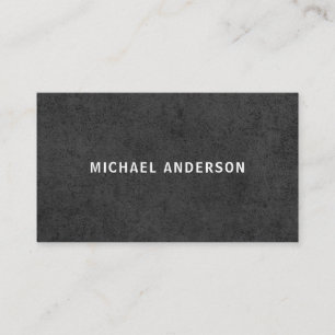 Carte De Visite Texture brute minimale masculine sombre moderne