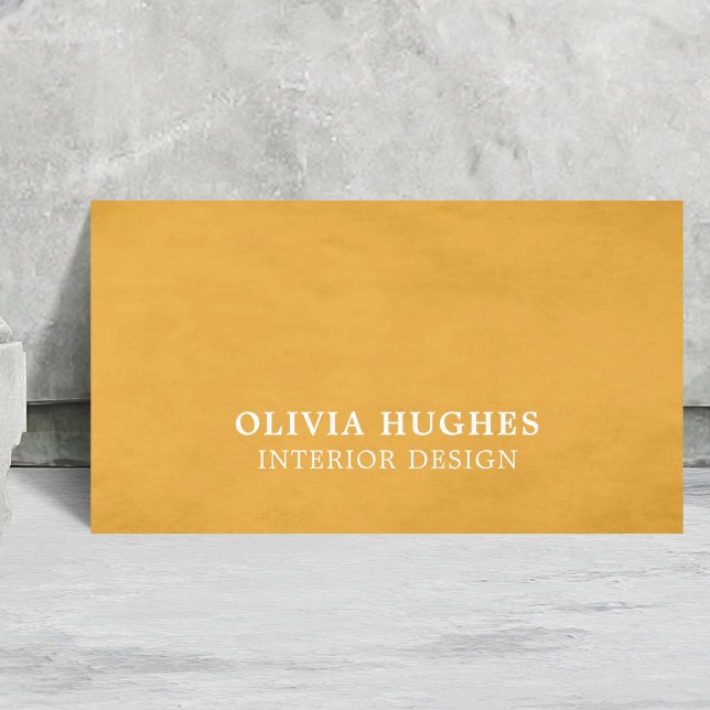 Carte De Visite Texture chic moderne Jaune Concepteur d'intérieur (Créateur téléchargé)