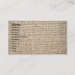 Carte De Visite Texture de Burlap