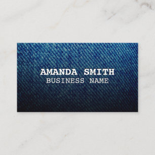 Carte De Visite Texture de Denim bleu