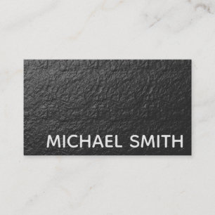 Carte De Visite Texture de feuille noire