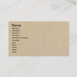 Carte De Visite Texture de haute qualité de la toile de coton