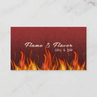 Carte De Visite Texture de lave ardente et flammes