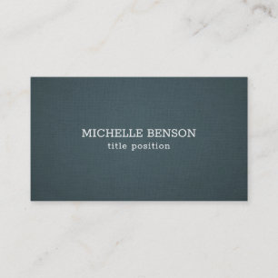 Carte De Visite Texture de lin bleu-gris