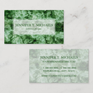 Carte De Visite Texture de marbre vert
