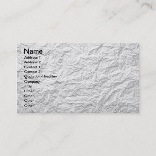 Carte De Visite Texture de papier chiffonnée pour l'arrière - plan