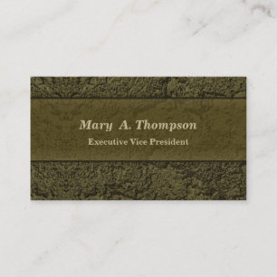 Carte De Visite Texture de stuc de vert olive