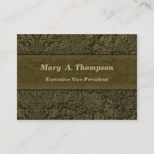 Carte De Visite Texture de stuc de vert olive