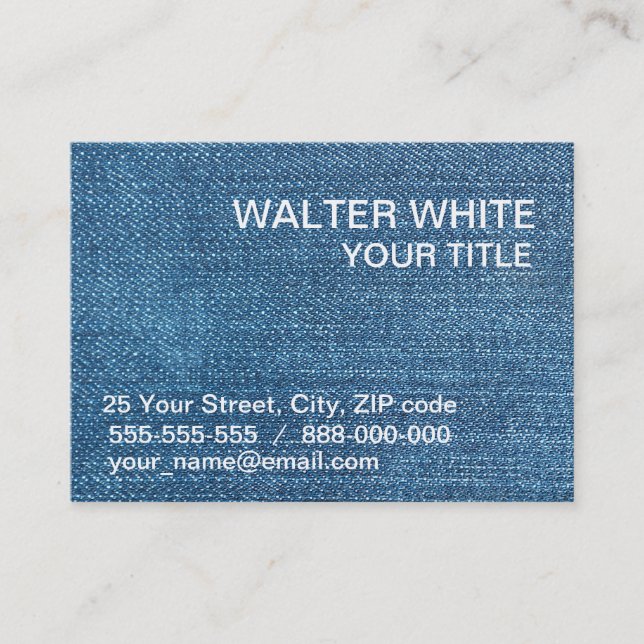 Carte De Visite texture des jeans (Devant)