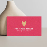 Texture élégante Pink Gold Heart Beauty Consultant