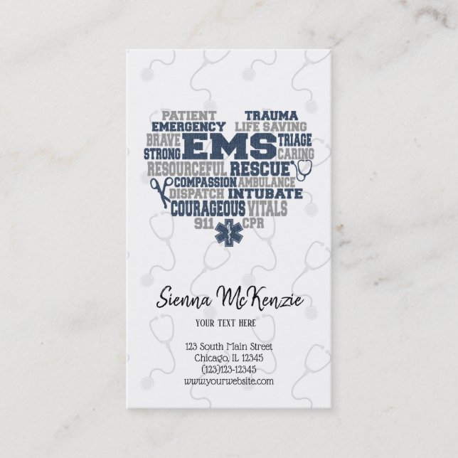 Carte De Visite Texture EMS Denim (Devant)