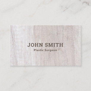 Carte De Visite Texture en bois légère élégante de chirurgien