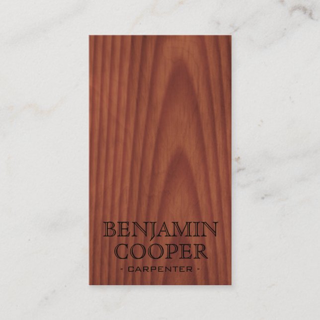 Carte De Visite Texture en bois - style C (Devant)