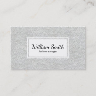 Carte De Visite Texture en cuir blanc