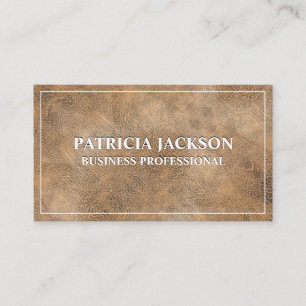 Carte De Visite Texture en cuir Brown