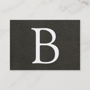 Carte De Visite Texture en cuir noire de Faux