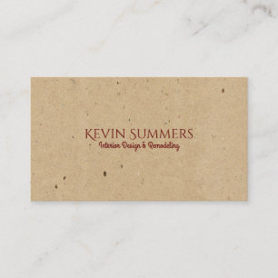 Carte De Visite Texture en papier d'artisanat beige clair