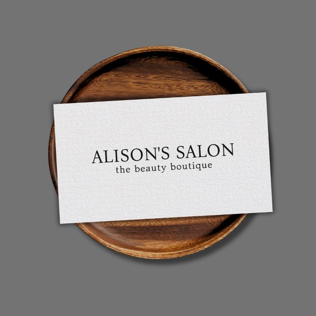 Carte De Visite Texture épurée minimaliste Beauté blanche Gras (Créateur téléchargé)