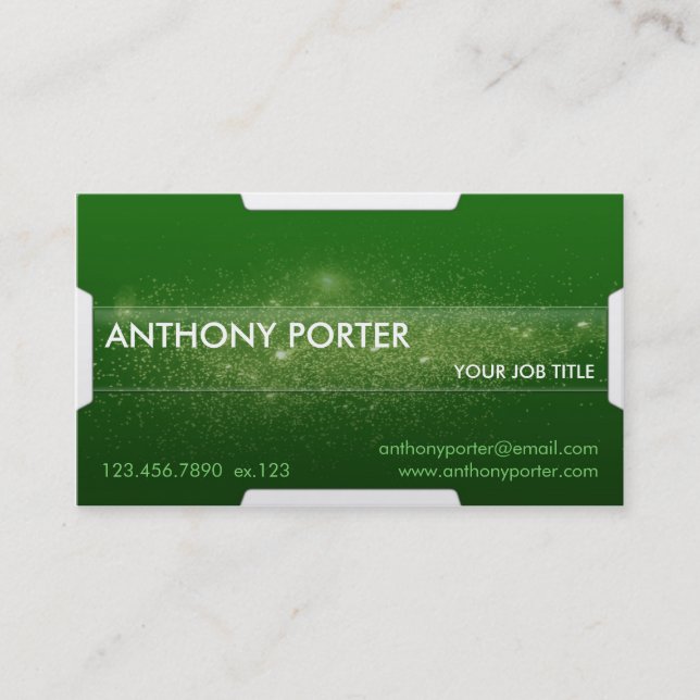 Carte De Visite Texture étoilée - vert (Devant)