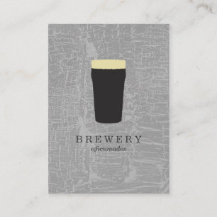 Carte De Visite Texture Gris avec verre de bière