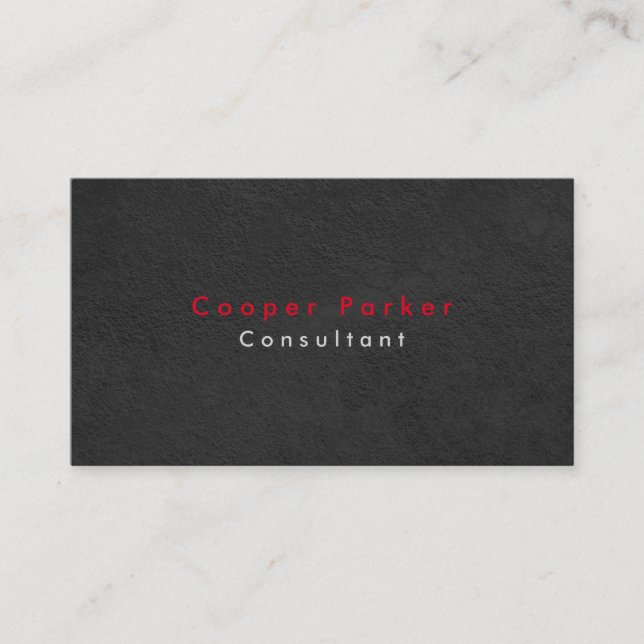 Carte De Visite Texture gris simple et élégante (Devant)