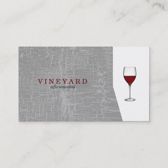 Carte De Visite Texture Gris / Verre à vin (Devant)