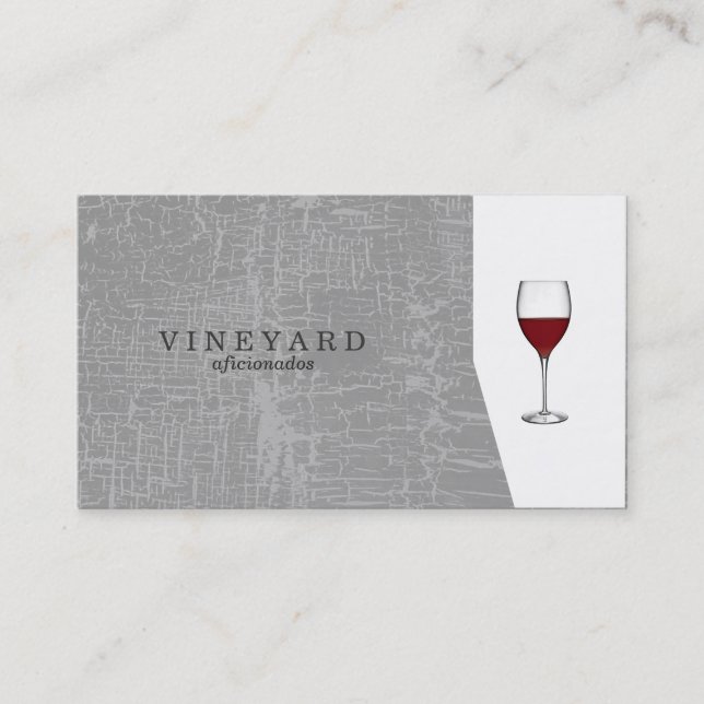Carte De Visite Texture Gris / Verre à vin (Devant)