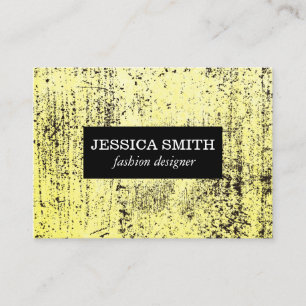 Carte De Visite Texture Grunge Jaune Élégante