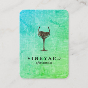Carte De Visite Texture marbrée chic avec verre à vin
