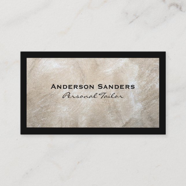 Carte De Visite Texture moderne | Bordures noires classiques (Devant)