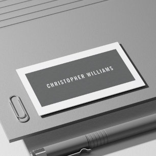 Carte De Visite Texture moderne élégante Gris Blanc Consultant