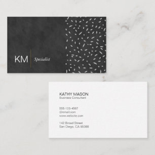 Carte De Visite Texture Noir Simple Motifs Artistiques