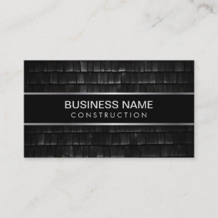 Carte De Visite Texture noire professionnelle de construction