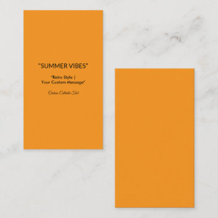 Carte De Visite Texture Orange Rétro – Art pour l'ambiance estival