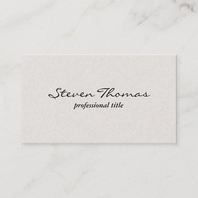 Carte De Visite Texture papier | Blanc oeuf (Devant)