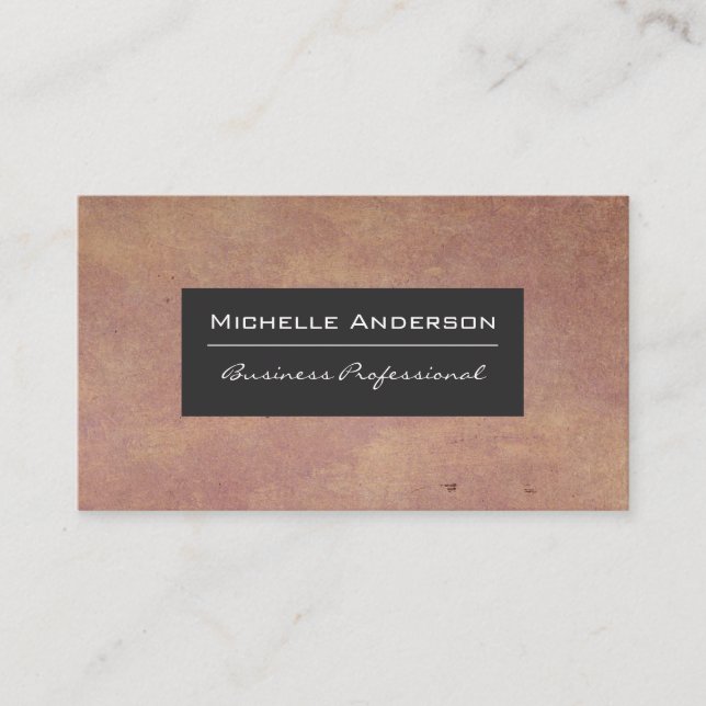 Carte De Visite Texture papier | Cadre gris foncé (Devant)