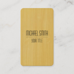 Carte De Visite Texture professionnelle moderne en bois d'or grain