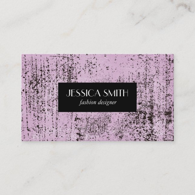 Carte De Visite Texture rose Grunge (Devant)