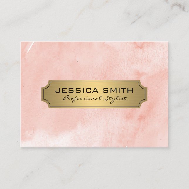 Carte De Visite Texture rose or de luxe (Devant)