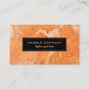 Carte De Visite Texture rose-or en pierre de marbre