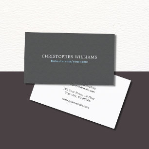 Carte De Visite Texture simple et élégante Grey Blue Consultant