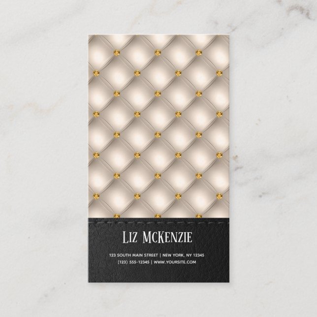 Carte De Visite Texture Tufted de luxe (Devant)