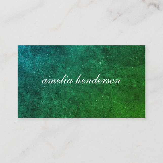 Carte De Visite texture verte chic (Devant)