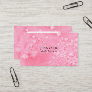 Carte de visite texturisé rose minimaliste