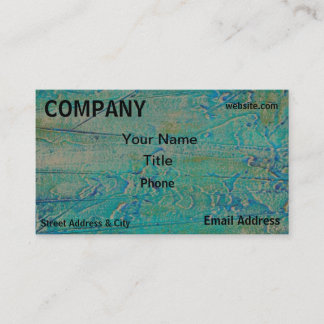 Carte de visite texturisé vert-bleu de rétro art